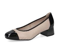 CAPRICE 9-22304-46 Escarpins pour Femme, Beige/Noir, Largeur 39 EU