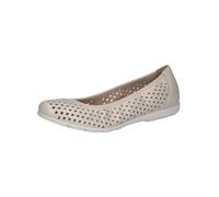 CAPRICE Ballerines Confortables en Cuir pour Femme, Blanc cassé, 37 EU