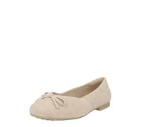 CAPRICE Ballerines Femme en Cuir, Beige (Beige Suede), 39 EU