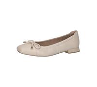 CAPRICE Ballerines en Cuir pour Femme avec Talon Bloc, Blanc Mat, 41 EU