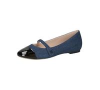 CAPRICE Ballerines Femme à Talon Bloc avec Bride, Bleu (Jeans/Black), 38 EU
