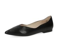 CAPRICE Ballerines Femme en Cuir à Bout Pointu, Noir (Black Nappa), 40 EU