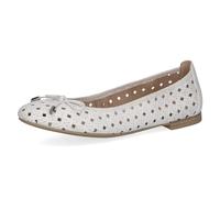 Caprice Ballerines 22109-42 N Cuir à motif perforé Femme Blanc 39