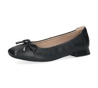 CAPRICE Ballerines Femme en Cuir à Talon Bloc, Bleu (Ocean Nappa), 41 EU