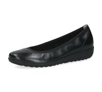 CAPRICE Ballerines Femme en Cuir à Talon compensé, Noir (Black Nappa), 37 EU
