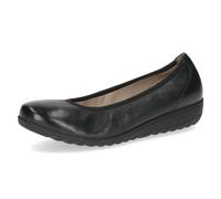 Caprice Ballerines Femme en Cuir à Talon compensé, Noir (Black Nappa), 38 EU