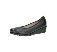 CAPRICE Ballerines Femme en Cuir à Talon compensé, Noir (Black Nappa), 40 EU