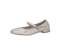 CAPRICE Ballerines Femme en Cuir avec Bride, Crème (Pearl per.Deer), 37 EU