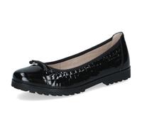 CAPRICE Ballerines Femme en Cuir avec nœud, Noir (Black Croco), 40 EU