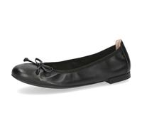 CAPRICE Ballerines Femme en Cuir avec nœud, Noir (Black Nappa), 40 EU