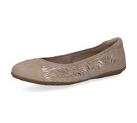 CAPRICE Ballerines Femme en Cuir, Beige (Beige Comb), 42 EU