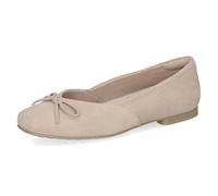 CAPRICE Ballerines Femme en Cuir, Beige (Beige Suede), 42 EU