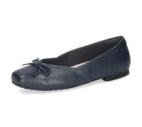 CAPRICE Ballerines Femme en Cuir, Bleu (Ocean SOFTNAP.), 41 EU
