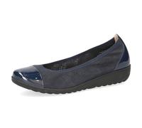 CAPRICE Ballerines Femme en Cuir Bout Rond, Bleu (Ocean Comb), 36 EU