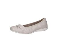 CAPRICE Ballerines Femme en Cuir Confortables, Crème (Pearl per.Deer), 41 EU