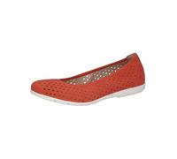 CAPRICE Ballerines Femme en Cuir Confortables, Orange (Orange Suede), 40 EU