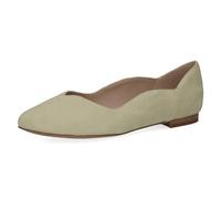 CAPRICE Ballerines Femme en Cuir Élégantes, Beige (Apple Suede), 36 EU