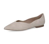 Caprice Ballerines Femme en Cuir, Gris (LT Grey SPARKL), 38,5 EU