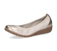 CAPRICE Ballerines Femme en Cuir, Jaune (Vanilla Comb), 37 EU