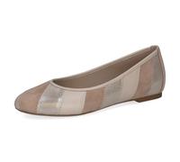 CAPRICE Ballerines Femme en Cuir, Marron (Taupe MET.Comb), 40 EU
