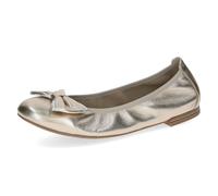 CAPRICE Ballerines Femme en Cuir, Métallisé (Platin Metal.), 41 EU