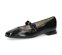 CAPRICE Ballerines Femme en Cuir Petit Talon, Noir (Black Naplak), 38 EU