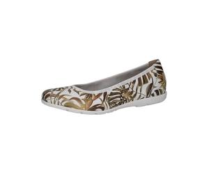 CAPRICE Ballerines Femme en Cuir Plates, Multicolore (White Graffiti), 42 EU