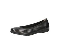 Caprice Ballerines Femme en Cuir Plates, Noir (Black Nappa), 42 EU