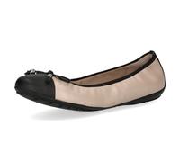 CAPRICE Ballerines Femme en Cuir Verni, Beige (Beige Comb), 42 EU
