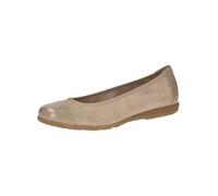 Caprice Ballerines Femme en Cuir Verni, Beige (Sand Comb), 37 EU