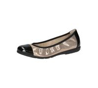Caprice Ballerines Femme en Cuir Verni, Multicolore (Taupe Rep Comb), 40 EU