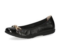 CAPRICE Ballerines Femme en Cuir Verni, Noir (Black Comb), 41 EU