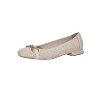 CAPRICE Ballerines Femme en Raphia Élégantes, Blanc (Offwhite Comb), 36 EU