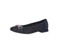CAPRICE Ballerines Femme en Raphia Élégantes, Bleu (Ocean Comb), 36 EU