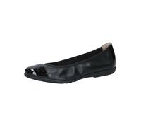 Caprice Ballerines Femme en Cuir Verni, Noir (Black Comb), 36 EU