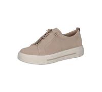 CAPRICE Baskets à Plateforme Femme en Cuir Coupe Basse, Beige (Sand Suede), 38 EU