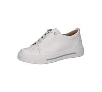 CAPRICE Baskets à Plateforme Femme en Cuir Coupe Basse, Blanc (White Nappa), 38 EU