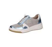 CAPRICE Baskets Basses Femme à Lacets Coupe Basse, Bleu (White/Lt.Blue), 37 EU