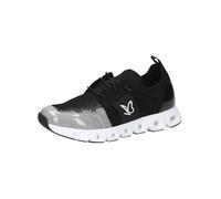CAPRICE Baskets Basses Femme à Lacets Véganes, Noir (Black Comb), 39 EU