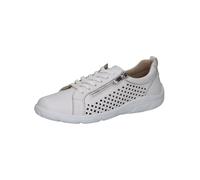 CAPRICE Baskets Basses Femme à Motif perforé Coupe Basse, Blanc (White Nappa), 39 EU