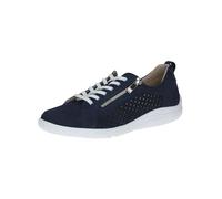 CAPRICE Baskets Basses Femme à Motif perforé Coupe Basse, Bleu (Ocean Suede), 37 EU