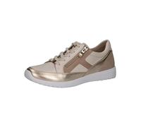 CAPRICE Baskets Basses Femme en Cuir avec Fermeture éclair, Beige (Sand Comb), 40 EU