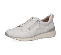 Caprice Baskets basses femme en cuir (White Nappa) avec fermeture éclair Blanc 38 EU
