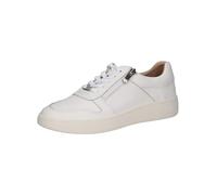 CAPRICE Baskets Basses Femme en Cuir avec Fermeture éclair, Blanc (White Nappa), 40 EU