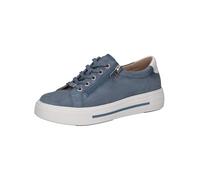 CAPRICE Baskets Basses Femme en Cuir avec Fermeture éclair, Bleu (Lt.Blue Suede), 38,5 EU