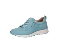 CAPRICE Baskets Basses Femme en Cuir avec Fermeture éclair, Bleu (Lt.Blue Suede), 39 EU