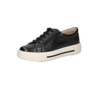 CAPRICE Baskets Basses Femme en Cuir avec Fermeture éclair, Noir (Black Nappa), 36 EU