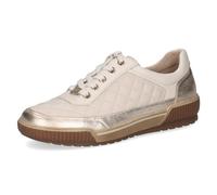 CAPRICE Baskets Basses Femme en Cuir avec Lacets, Blanc (Offwhite Comb), 39 EU