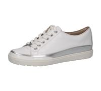CAPRICE Baskets Basses Femme en Cuir avec Lacets, Blanc (White Comb), 39 EU
