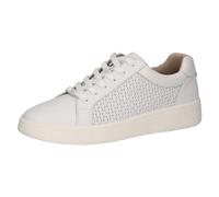 CAPRICE Baskets Basses Femme en Cuir avec Lacets, Blanc (White Nappa), 37 EU